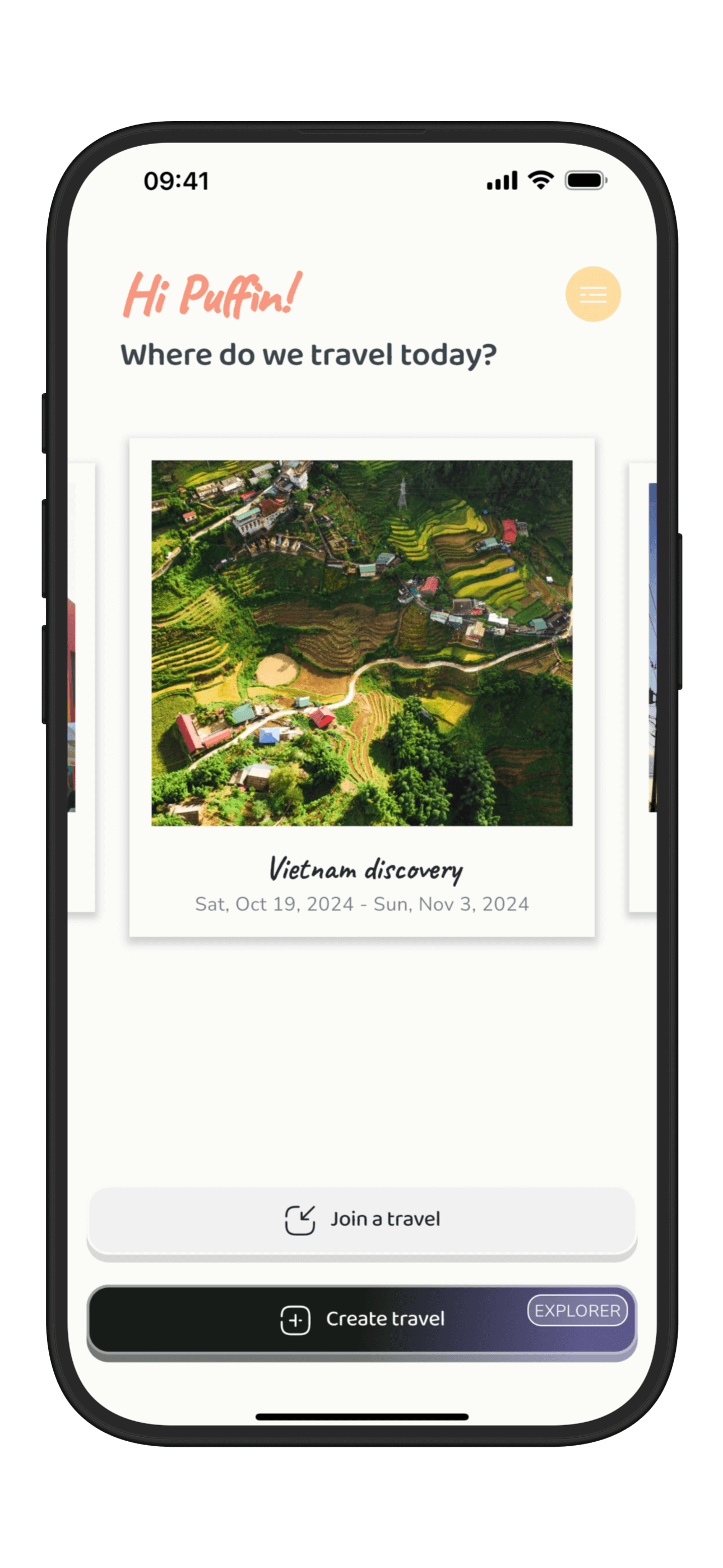 PuffinPilot app screenshot on a phone